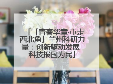 「青春华章·重走西北角」兰州科研力量：创新驱动发展 科技报国为民