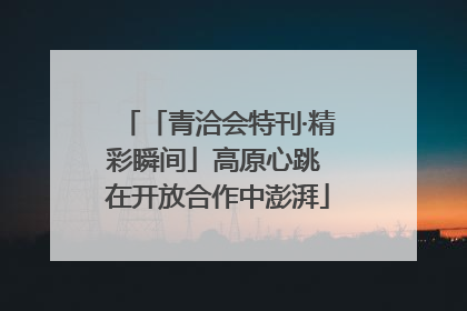 「青洽会特刊·精彩瞬间」高原心跳 在开放合作中澎湃