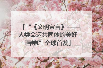 “《文明宣言》——人类命运共同体的美好画卷I”全球首发