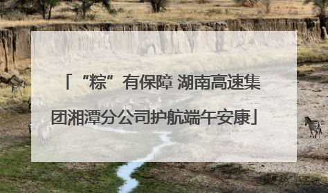 “粽”有保障 湖南高速集团湘潭分公司护航端午安康