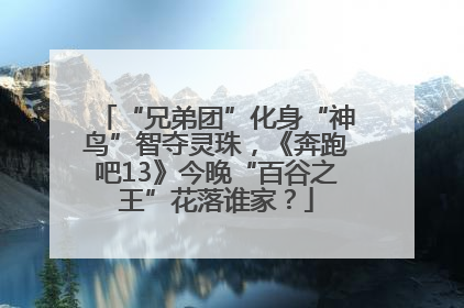 “兄弟团”化身“神鸟”智夺灵珠，《奔跑吧13》今晚“百谷之王”花落谁家？