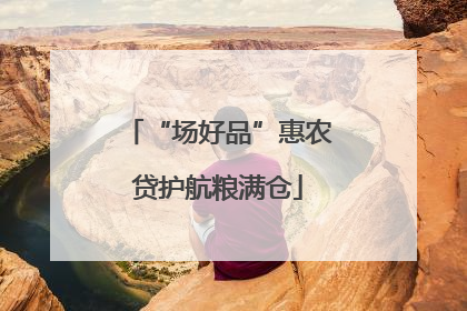 “场好品”惠农贷护航粮满仓