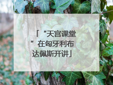 “天宫课堂”在匈牙利布达佩斯开讲