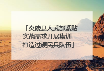 炎陵县人武部紧贴实战需求开展集训 打造过硬民兵队伍