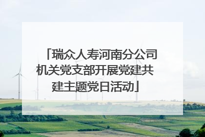 瑞众人寿河南分公司机关党支部开展党建共建主题党日活动