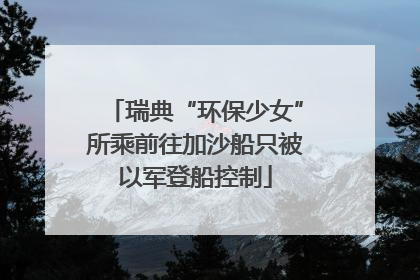 瑞典“环保少女”所乘前往加沙船只被以军登船控制