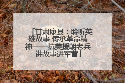 甘肃康县：聆听英雄故事 传承革命精神——抗美援朝老兵讲故事进军营