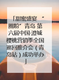 甜蜜盛宴 “圈粉”青岛 第六届中国·澄城樱桃营销季全国巡回推介会（青岛站）成功举办
