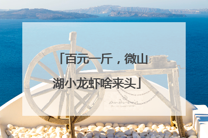 百元一斤，微山湖小龙虾啥来头