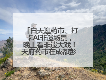 白天逛药市、打卡AI非遗场景，晚上看非遗大戏！天府药市在成都彭州开幕