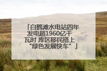 白鹤滩水电站四年发电超1960亿千瓦时 库区移民搭上“绿色发展快车”