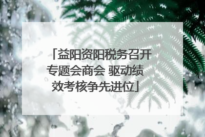 益阳资阳税务召开专题会商会 驱动绩效考核争先进位