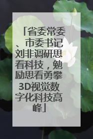 省委常委、市委书记刘非调研思看科技，勉励思看勇攀3D视觉数字化科技高峰