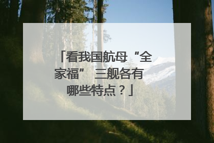 看我国航母“全家福” 三舰各有哪些特点？