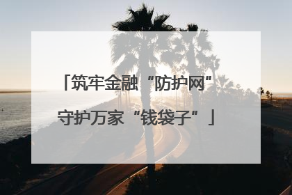 筑牢金融“防护网” 守护万家“钱袋子”