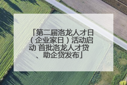 第二届洛龙人才日（企业家日）活动启动 首批洛龙人才贷、助企贷发布