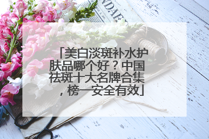 美白淡斑补水护肤品哪个好？中国祛斑十大名牌合集，榜一安全有效