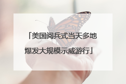美国阅兵式当天多地爆发大规模示威游行