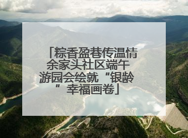 粽香盈巷传温情 余家头社区端午游园会绘就“银龄”幸福画卷
