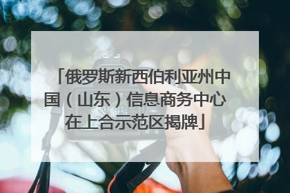 俄罗斯新西伯利亚州中国（山东）信息商务中心在上合示范区揭牌