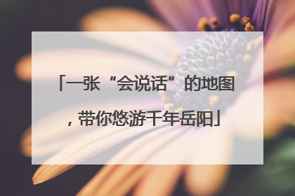 一张“会说话”的地图，带你悠游千年岳阳