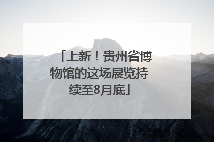 上新！贵州省博物馆的这场展览持续至8月底