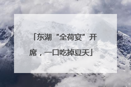 东湖“全荷宴”开席，一口吃掉夏天