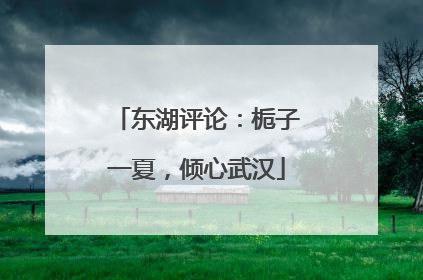 东湖评论：栀子一夏，倾心武汉