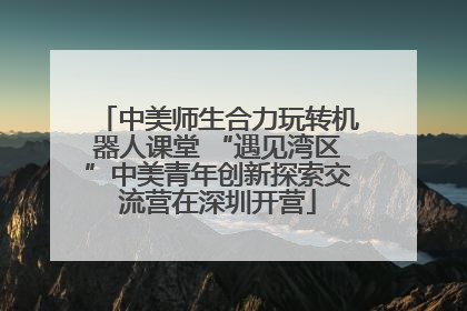中美师生合力玩转机器人课堂 “遇见湾区”中美青年创新探索交流营在深圳开营