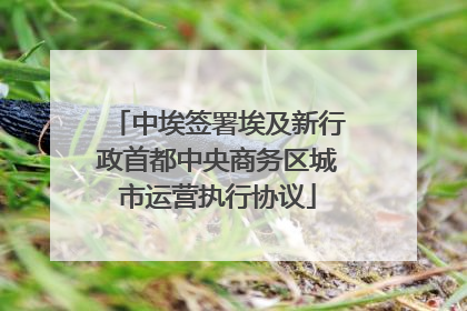 中埃签署埃及新行政首都中央商务区城市运营执行协议