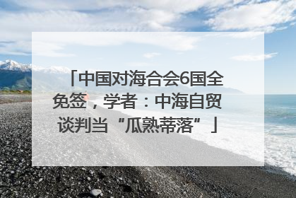 中国对海合会6国全免签，学者：中海自贸谈判当“瓜熟蒂落”