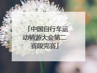 中国自行车运动骑游大会第二赛段完赛