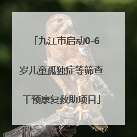 九江市启动0-6岁儿童孤独症等筛查干预康复救助项目