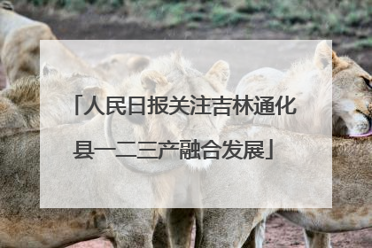人民日报关注吉林通化县一二三产融合发展