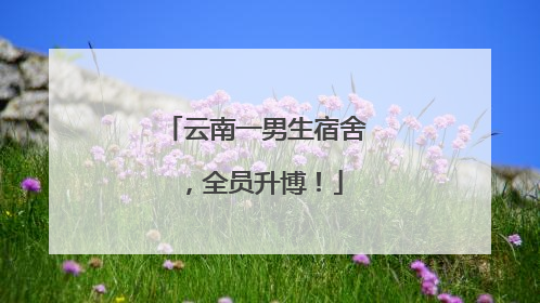 云南一男生宿舍，全员升博！