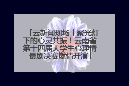 云新闻现场丨聚光灯下的心灵共振！云南省第十四届大学生心理情景剧决赛燃情开演