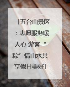 五台山景区：志愿服务暖人心 游客“粽”情山水共享假日美好