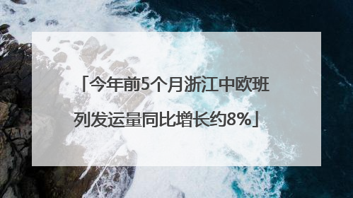 今年前5个月浙江中欧班列发运量同比增长约8%