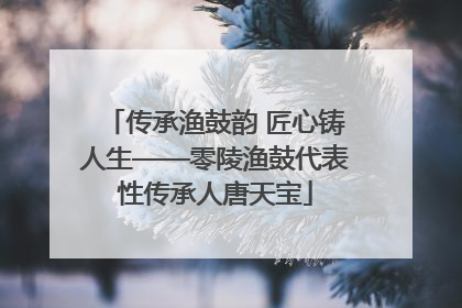 传承渔鼓韵 匠心铸人生——零陵渔鼓代表性传承人唐天宝