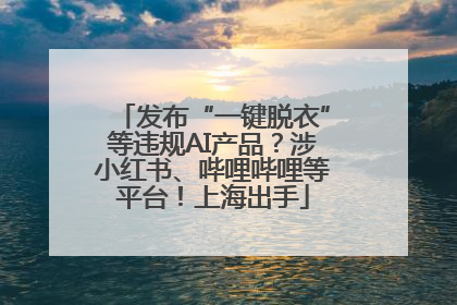发布“一键脱衣”等违规AI产品？涉小红书、哔哩哔哩等平台！上海出手