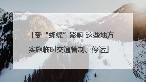 受“蝴蝶”影响 这些地方实施临时交通管制、停运