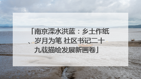 南京溧水洪蓝：乡土作纸、岁月为笔 社区书记二十九载描绘发展新画卷