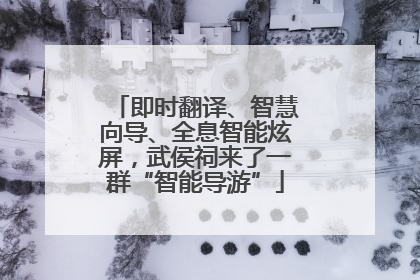 即时翻译、智慧向导、全息智能炫屏，武侯祠来了一群“智能导游”