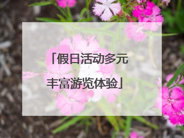 假日活动多元 丰富游览体验