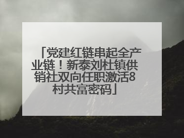 党建红链串起全产业链！新泰刘杜镇供销社双向任职激活8村共富密码