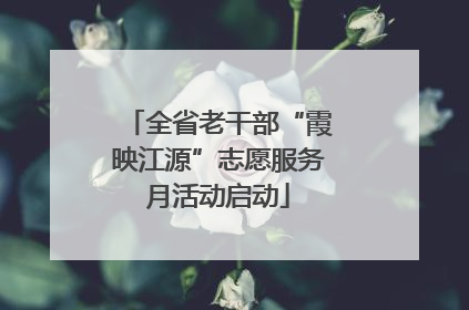 全省老干部“霞映江源”志愿服务月活动启动