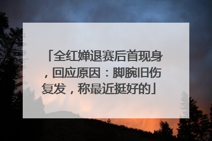 全红婵退赛后首现身，回应原因：脚腕旧伤复发，称最近挺好的
