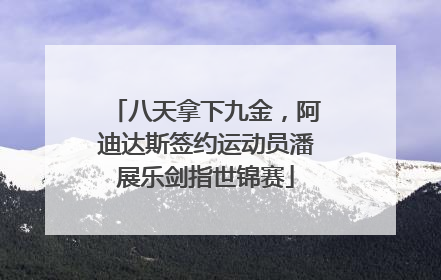 八天拿下九金，阿迪达斯签约运动员潘展乐剑指世锦赛