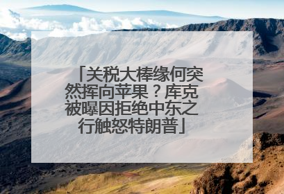 关税大棒缘何突然挥向苹果？库克被曝因拒绝中东之行触怒特朗普