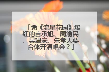 凭《流星花园》爆红的言承旭、周渝民、吴建豪、朱孝天要合体开演唱会？